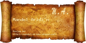 Mandel Arián névjegykártya